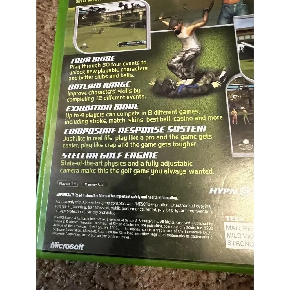 Outlaw Golf (Microsoft Xbox, 2002) W/ manual